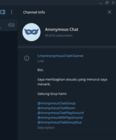 Advertising in Telegram. Telegram Channel logo "Anonymous Chat Channel" Advertising in Telegram. Telegram Channel logo @AnonymousChatChannel