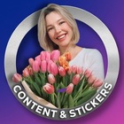 Размещение интеграции в Telegram. Логотип Телеграм канала "Стикеры и Stories | Идеи контента" Размещение интеграции в Telegram. Логотип Телеграм канала @Content_sticers