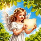 Размещение интеграции в Telegram. Логотип Телеграм канала Послание Ангелов